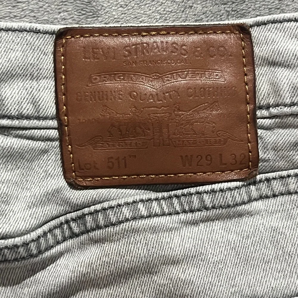 Levi's 511 Slim Fit Jeans Mens 29x32 Grey Premium Denim Pants 04511-5548